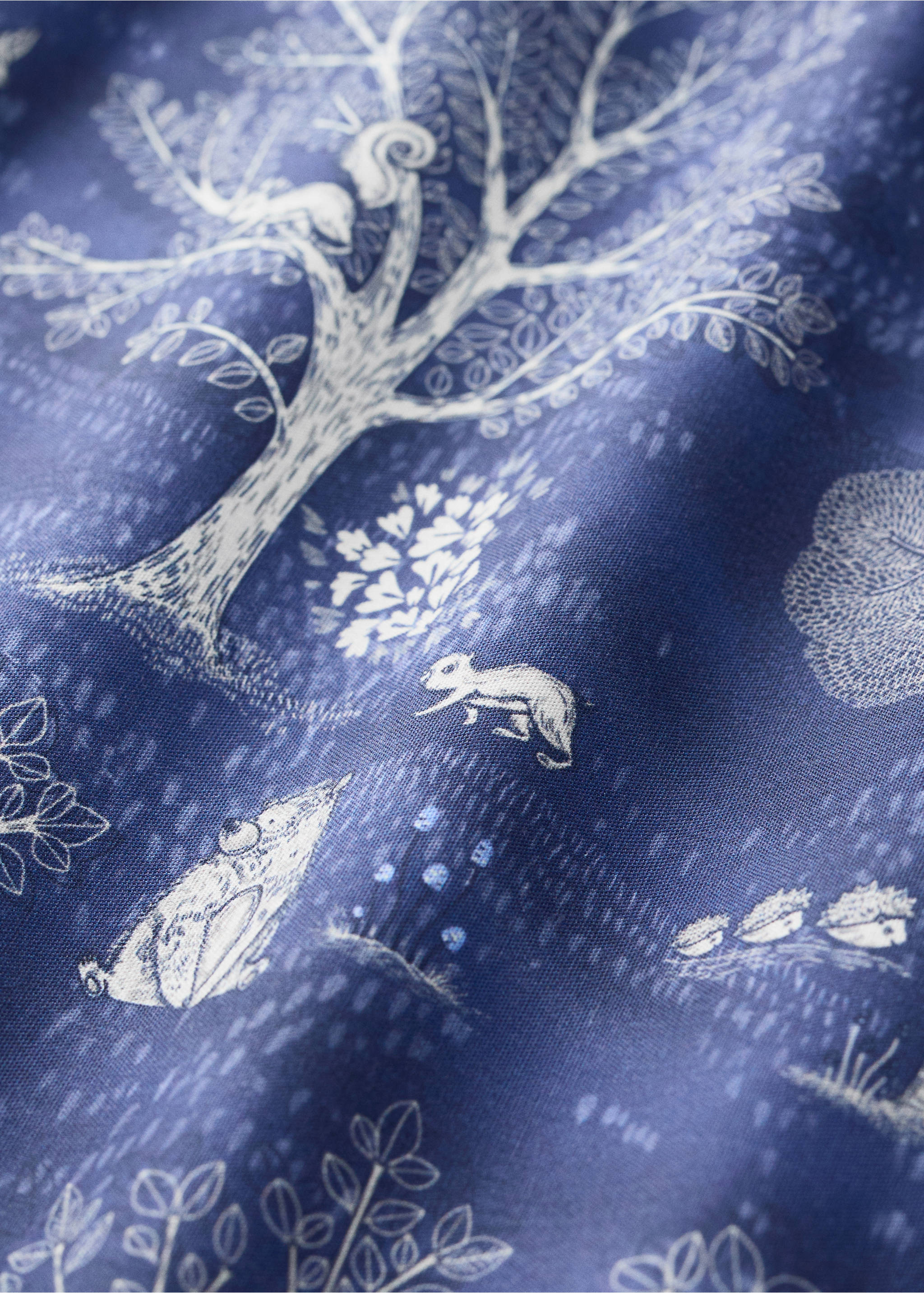 Cotton percale duvet cover for 90cm bed - Details of the article 2, Blue. Ref: 37021529-00.