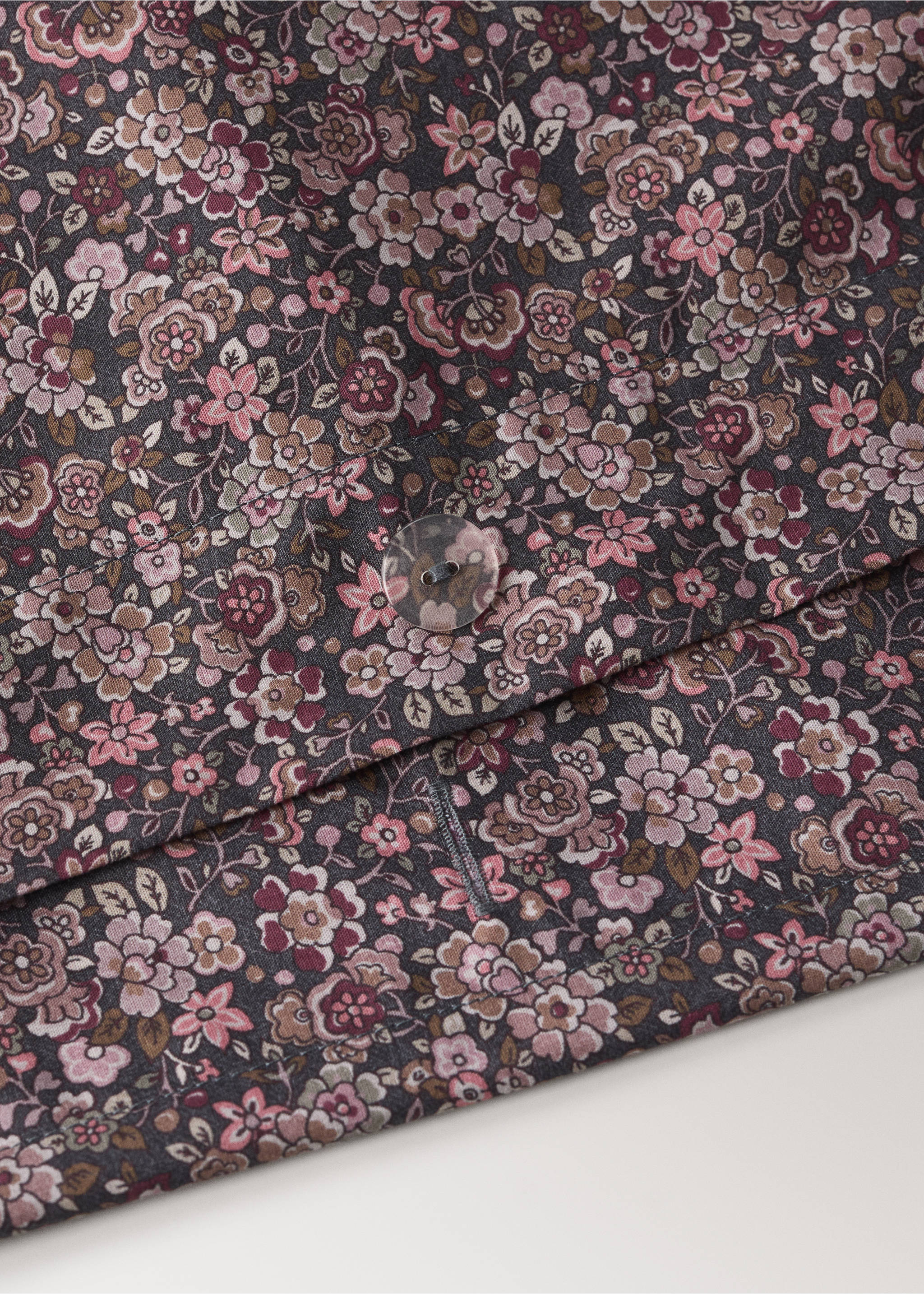 Funda nòrdica 100% cotó floral llit 90 cm - Detall de l'article 2, Pruna. Ref: 37021531-00.