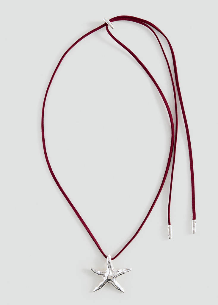 Kordelkette mit Stern — Schwarz