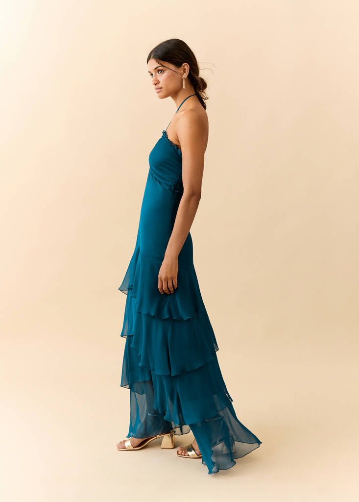 A-line dress with frills - thumbnail 2