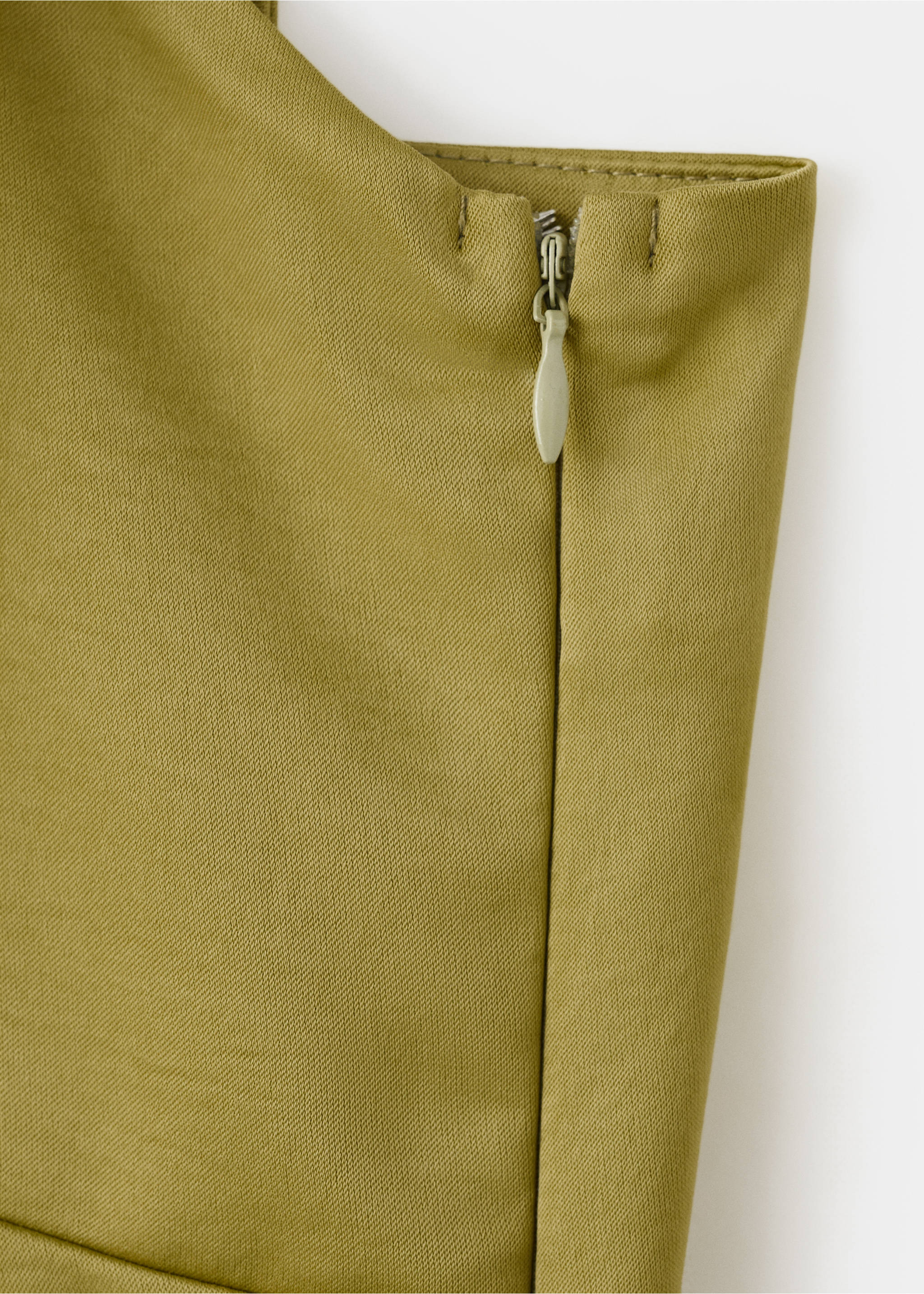 Robe à col en V avec fines bretelles - Détail de l'article 0, Citron vert. Ref: 37021545-00.