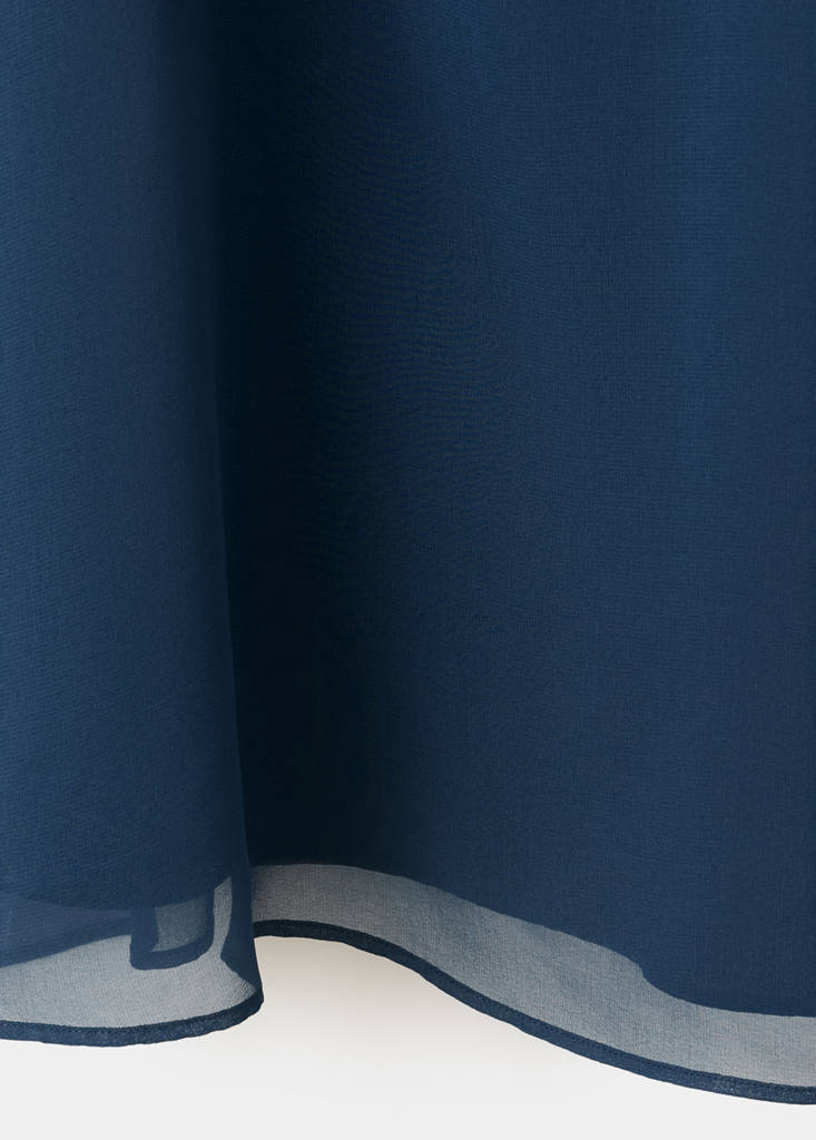 Halter neck dress with spaghetti straps — Navy