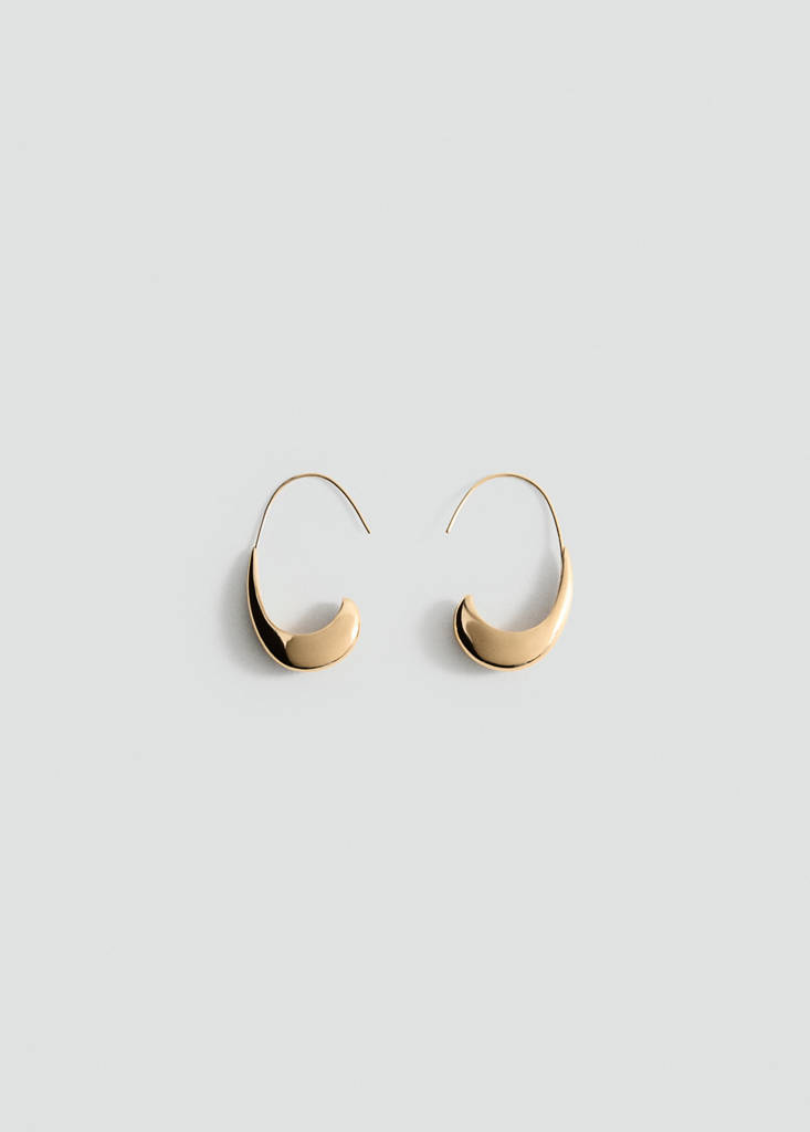 Twisted hoop earrings — Gold