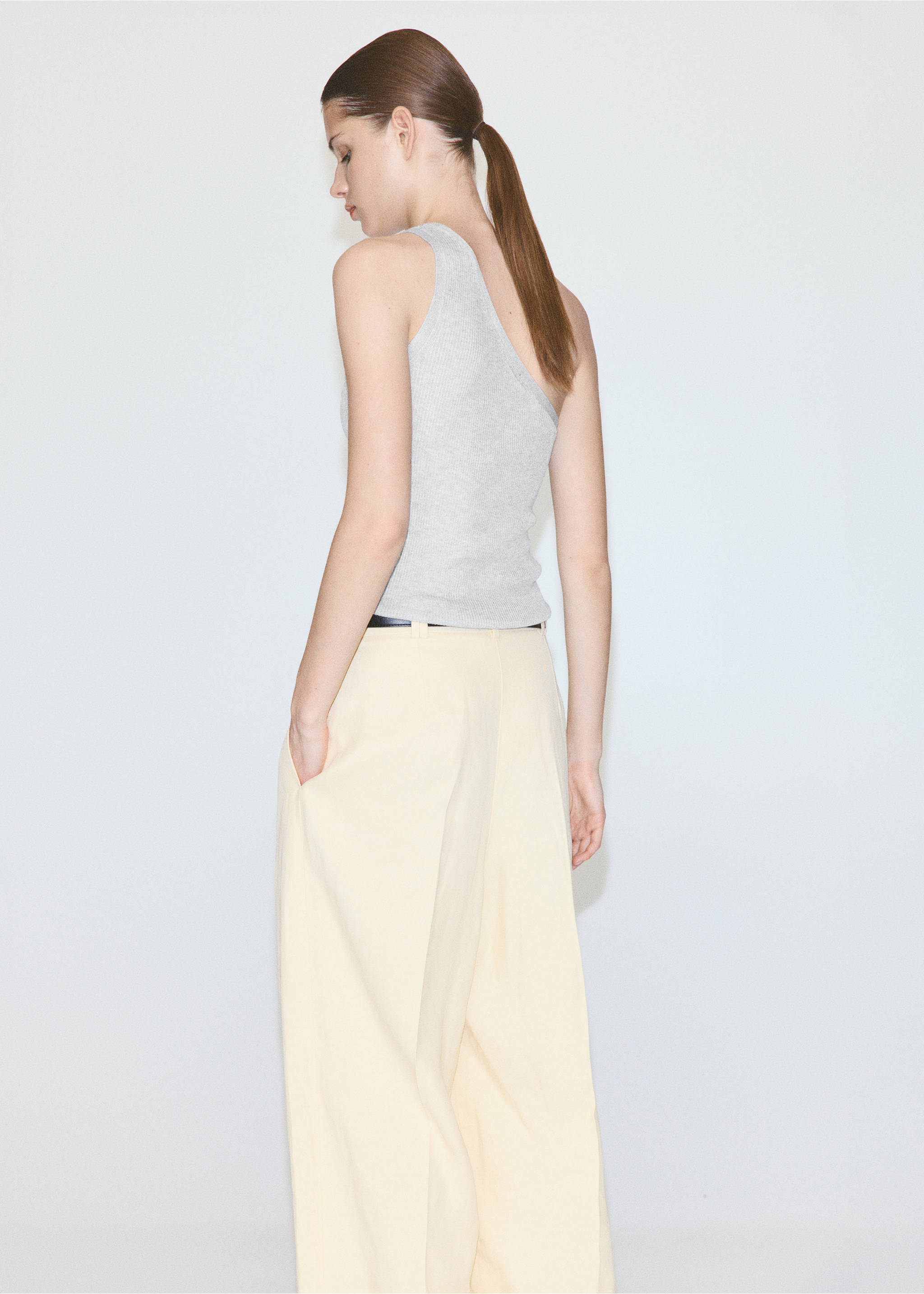 Top raul - Verso de l’article, Gris chiné clair. Ref: 37022530-00.