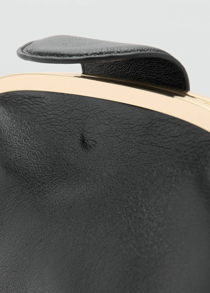 Small clutch bag with metallic details — Black