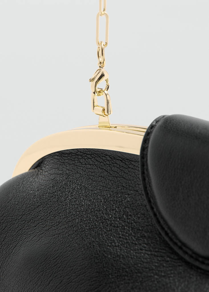 Small clutch bag with metallic details — Black