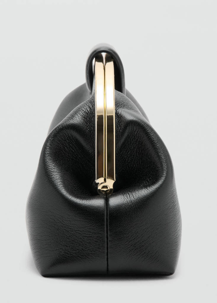 Small clutch bag with metallic details — Black
