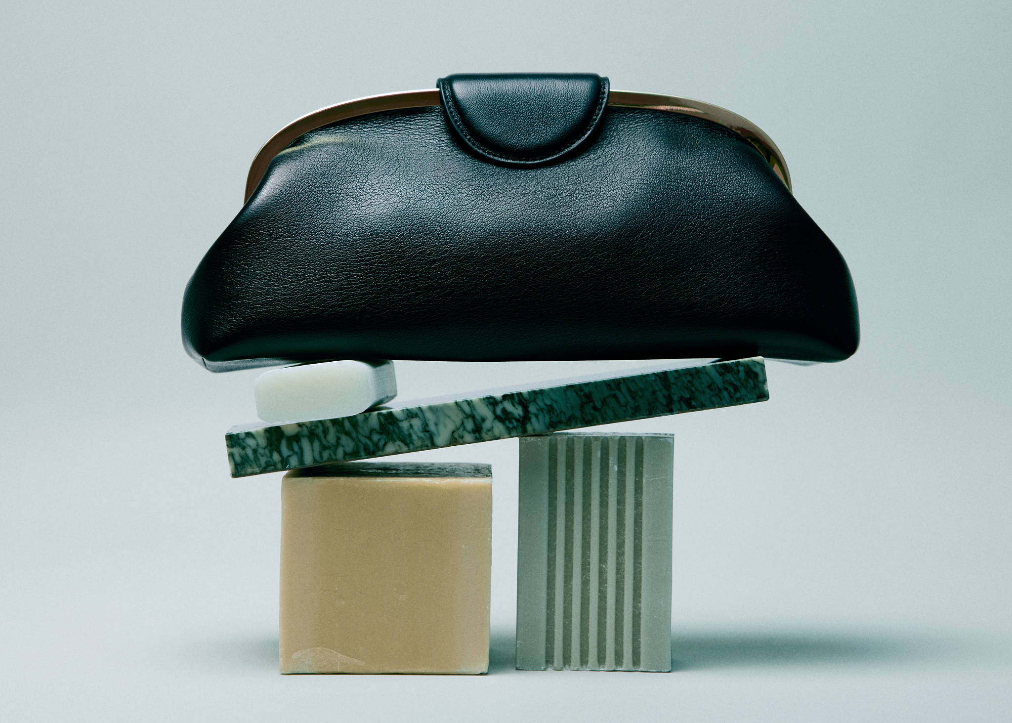 Small clutch bag with metallic details - Panoramic plane
