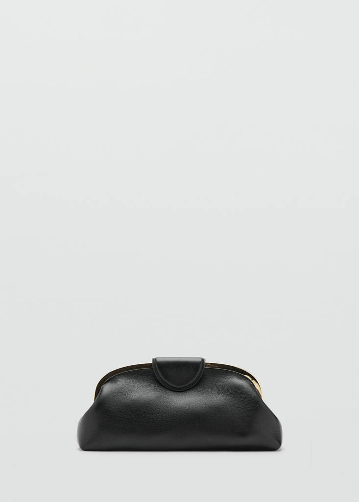 Small clutch bag with metallic details — Black