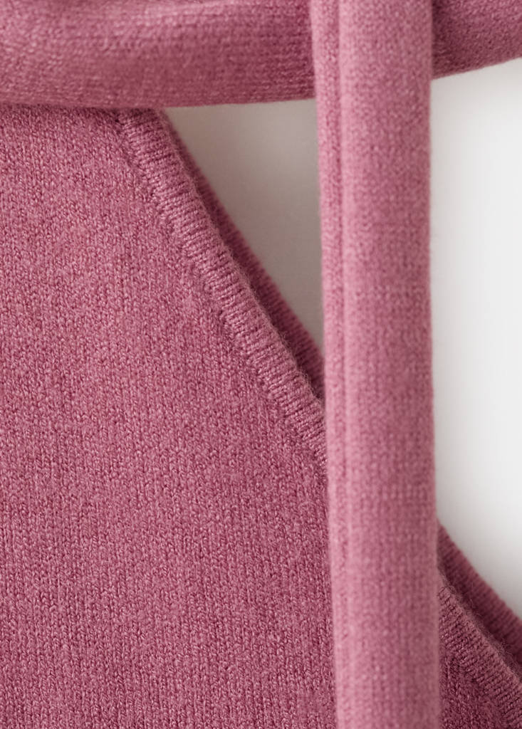 Knit asymmetric top — Pink
