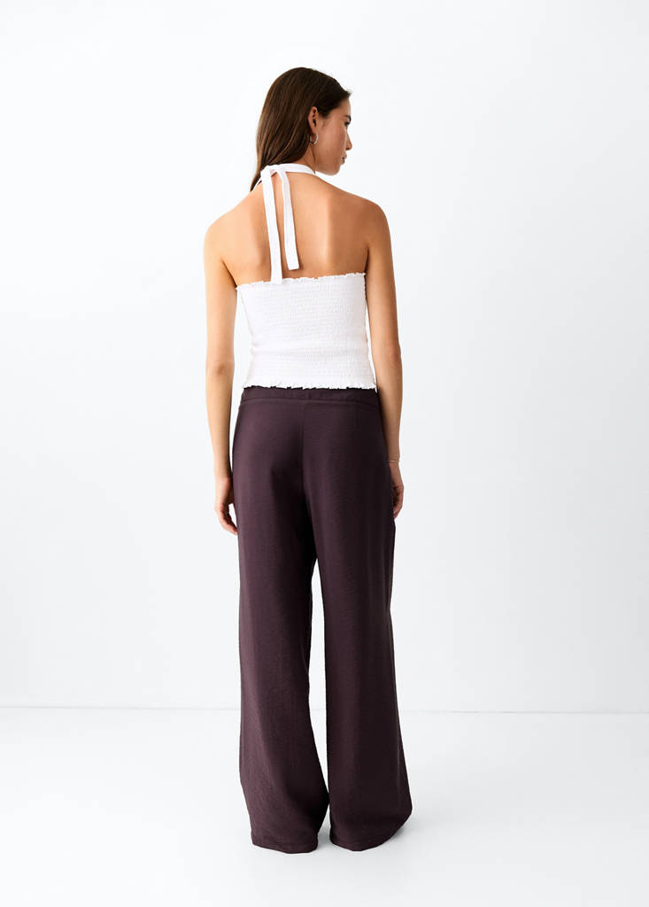 Halter top with metallic details — Off White
