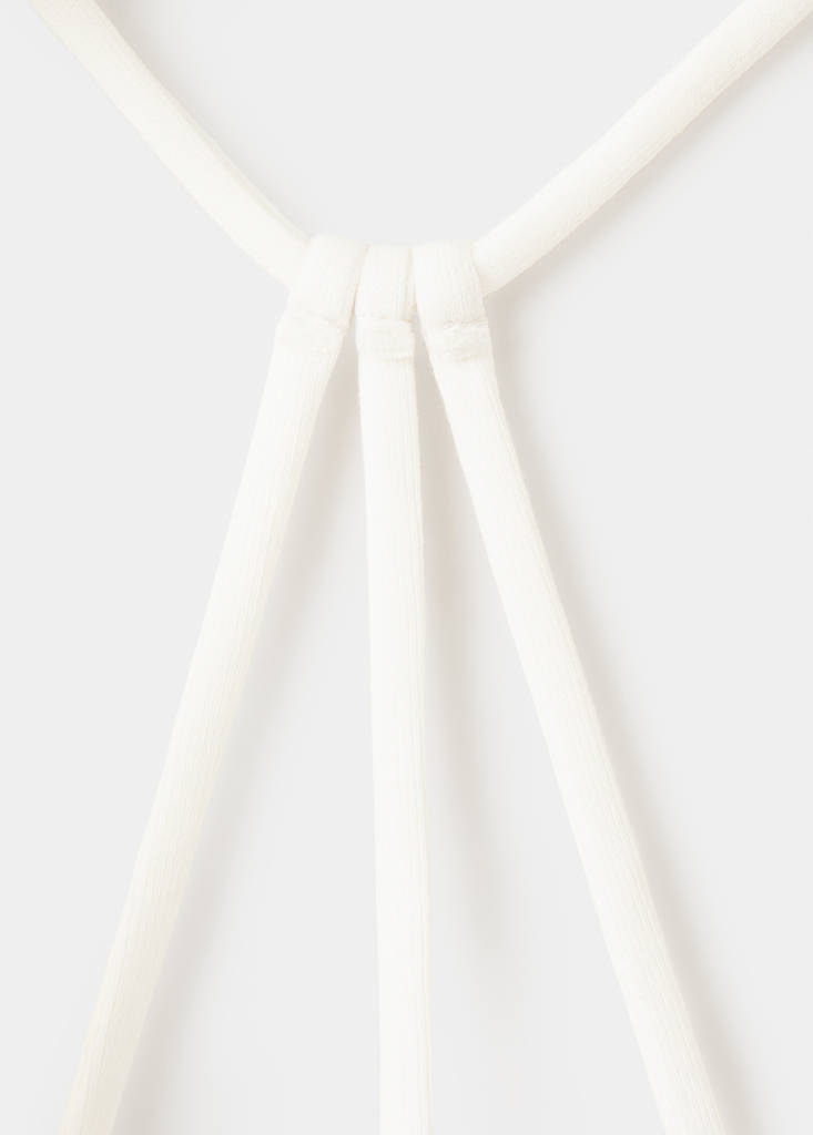 Halter top with embroidered details — Off White