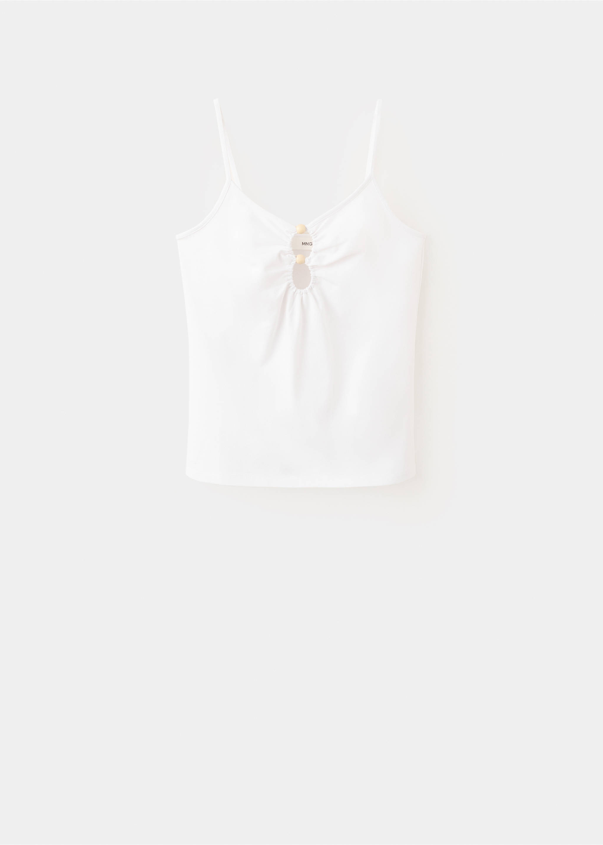 Top coton bretelles - Article sans modèle, Blanc cassé. Ref: 37022535-00.