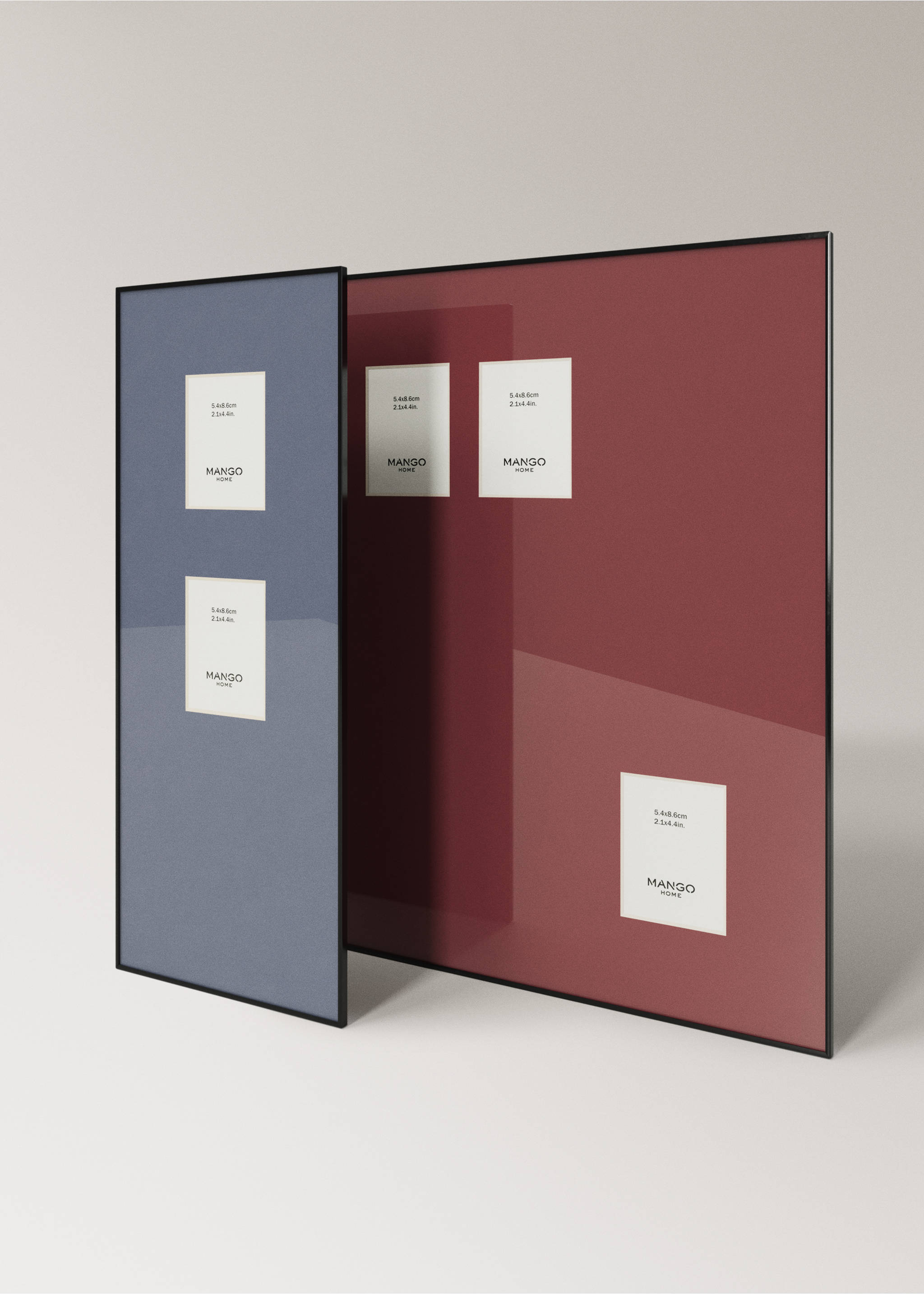 Medium polaroid-style window photo frame - Details of the article 3, Maroon. Ref: 37022537-00.