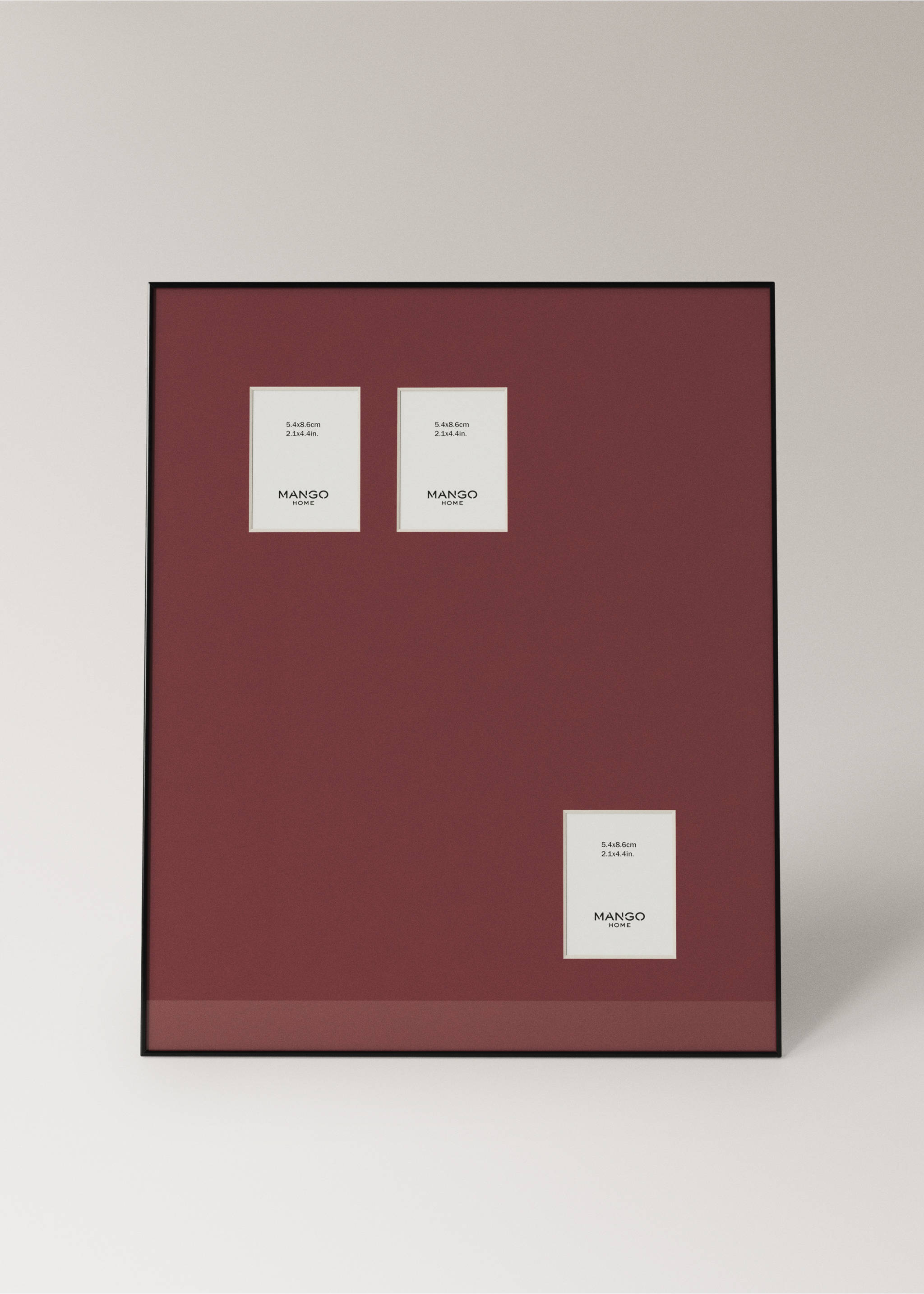 Medium polaroid-style window photo frame - Article without model, Maroon. Ref: 37022537-00.