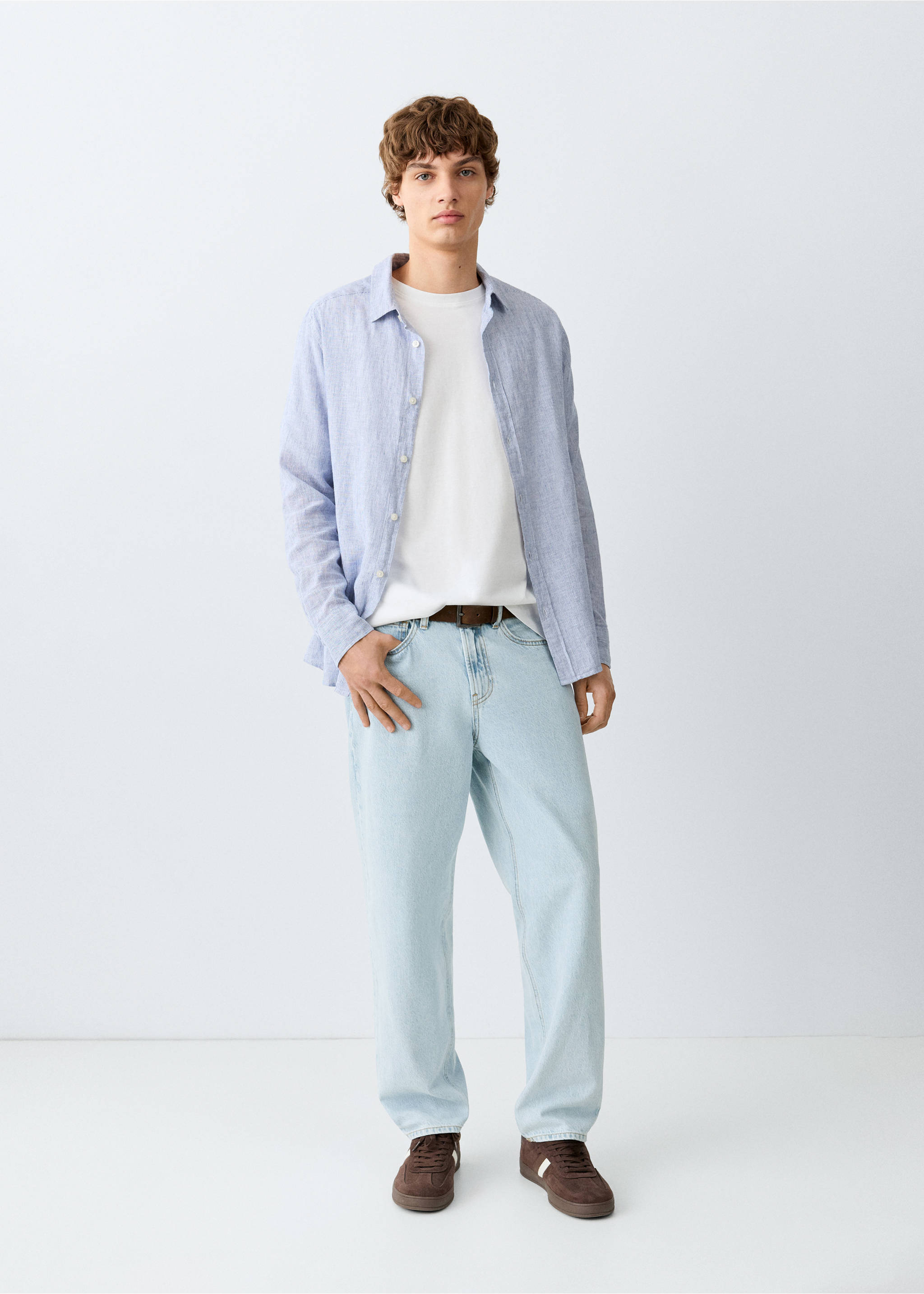 Relaxed fit jeans - General plane, Light Blue. Ref: 37022547-00.