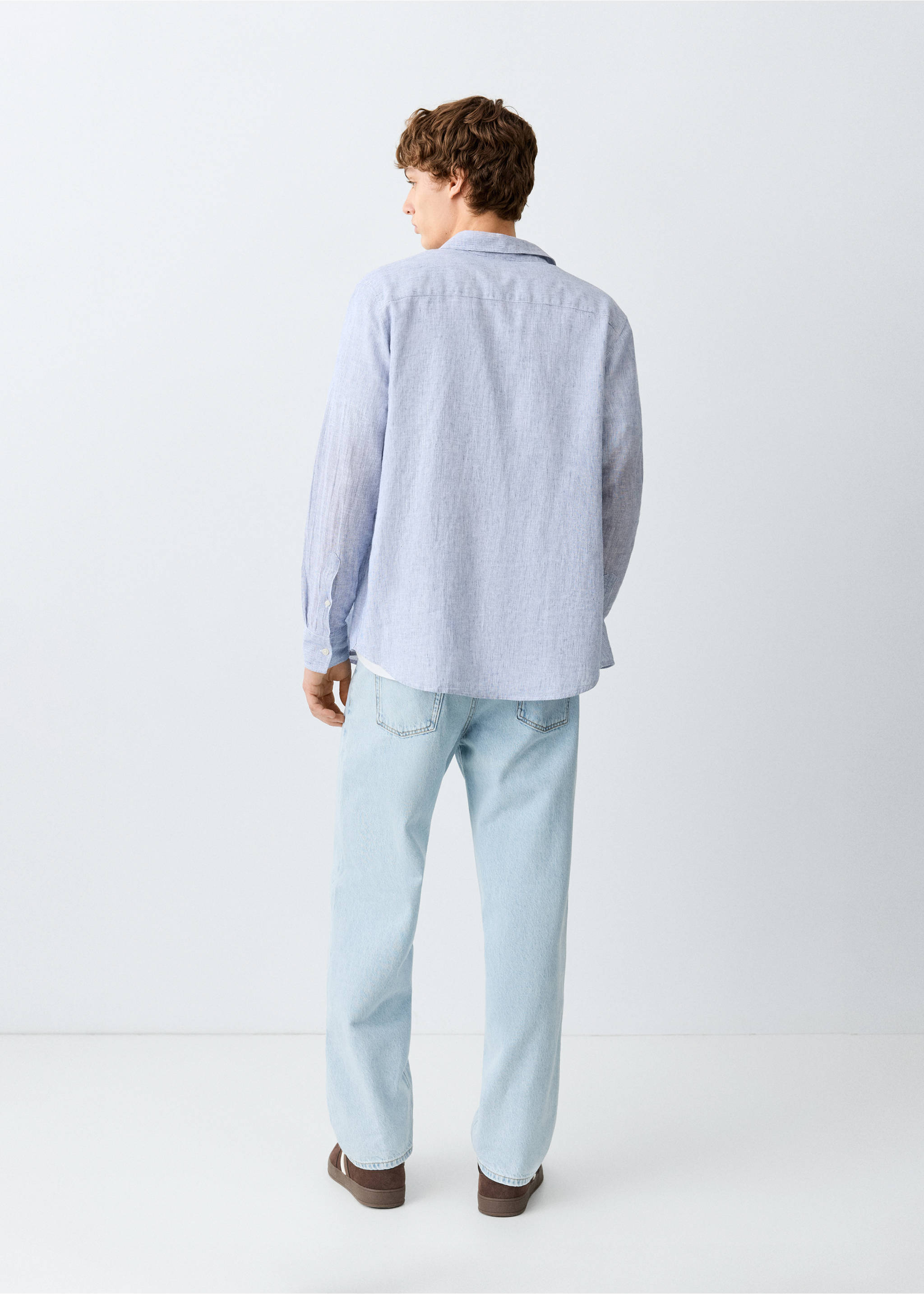 Relaxed fit jeans - Reverse of the article, Light Blue. Ref: 37022547-00.