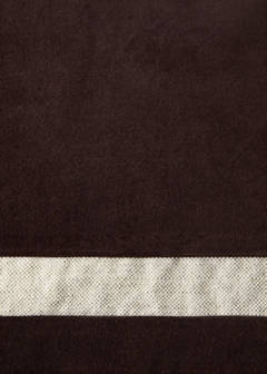 Velvet cushion cover with linen detail 40 x 60 cm — Dark Red 4