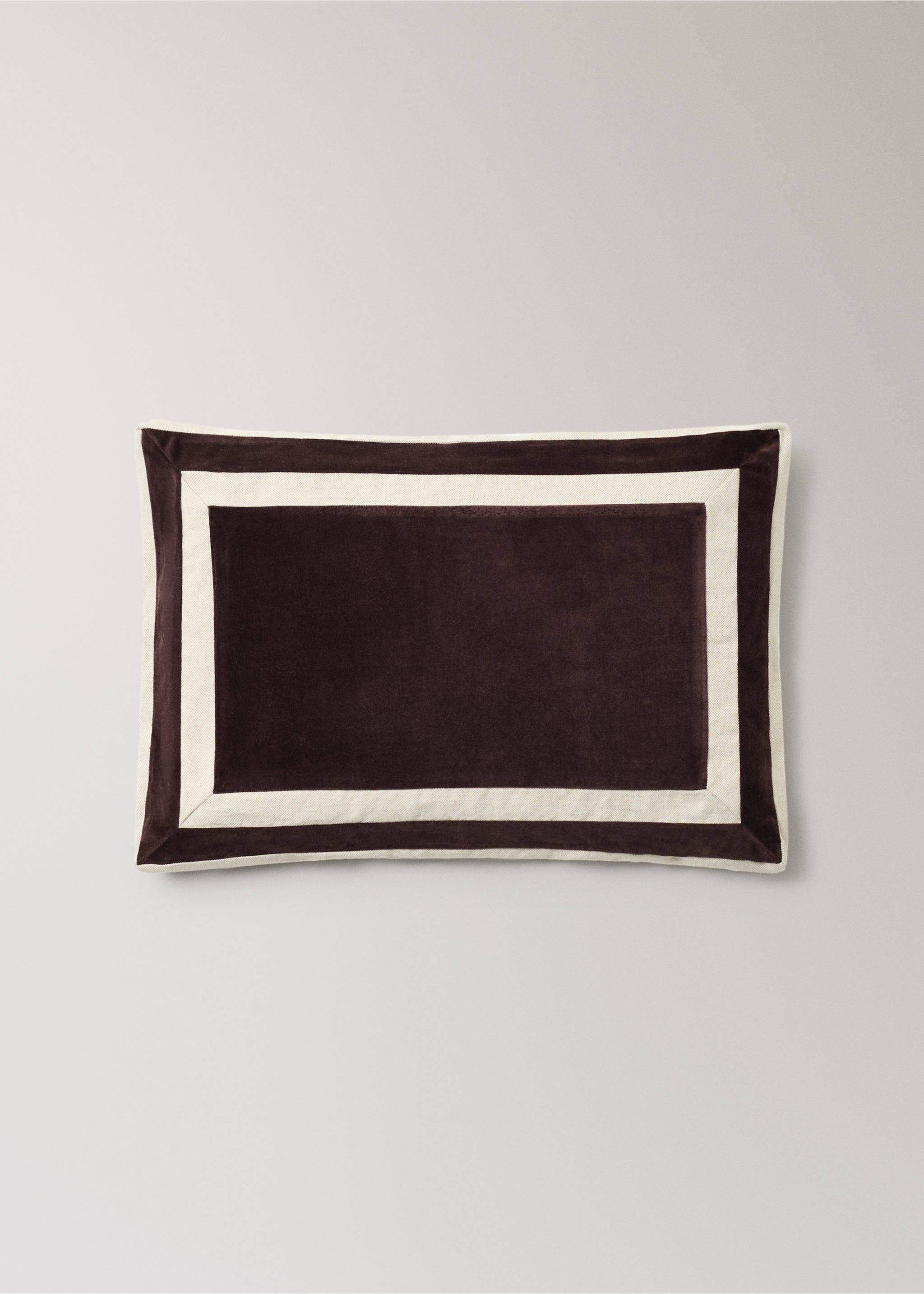 Kuddfodral i bomull med rutmönster 40x60cm - Artikel utan modell, Mörkröd. Ref: 37022549-00.
