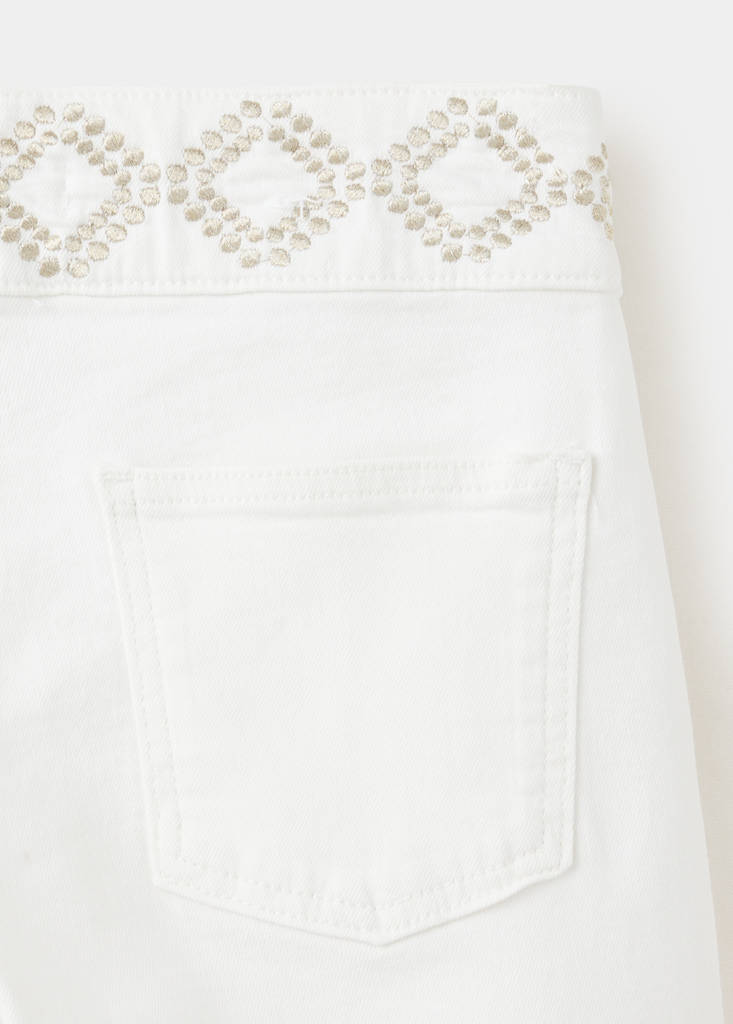 Wide-leg jeans with embroidered details — Off White