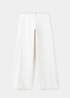 Wide-leg jeans with embroidered details — Off White 5