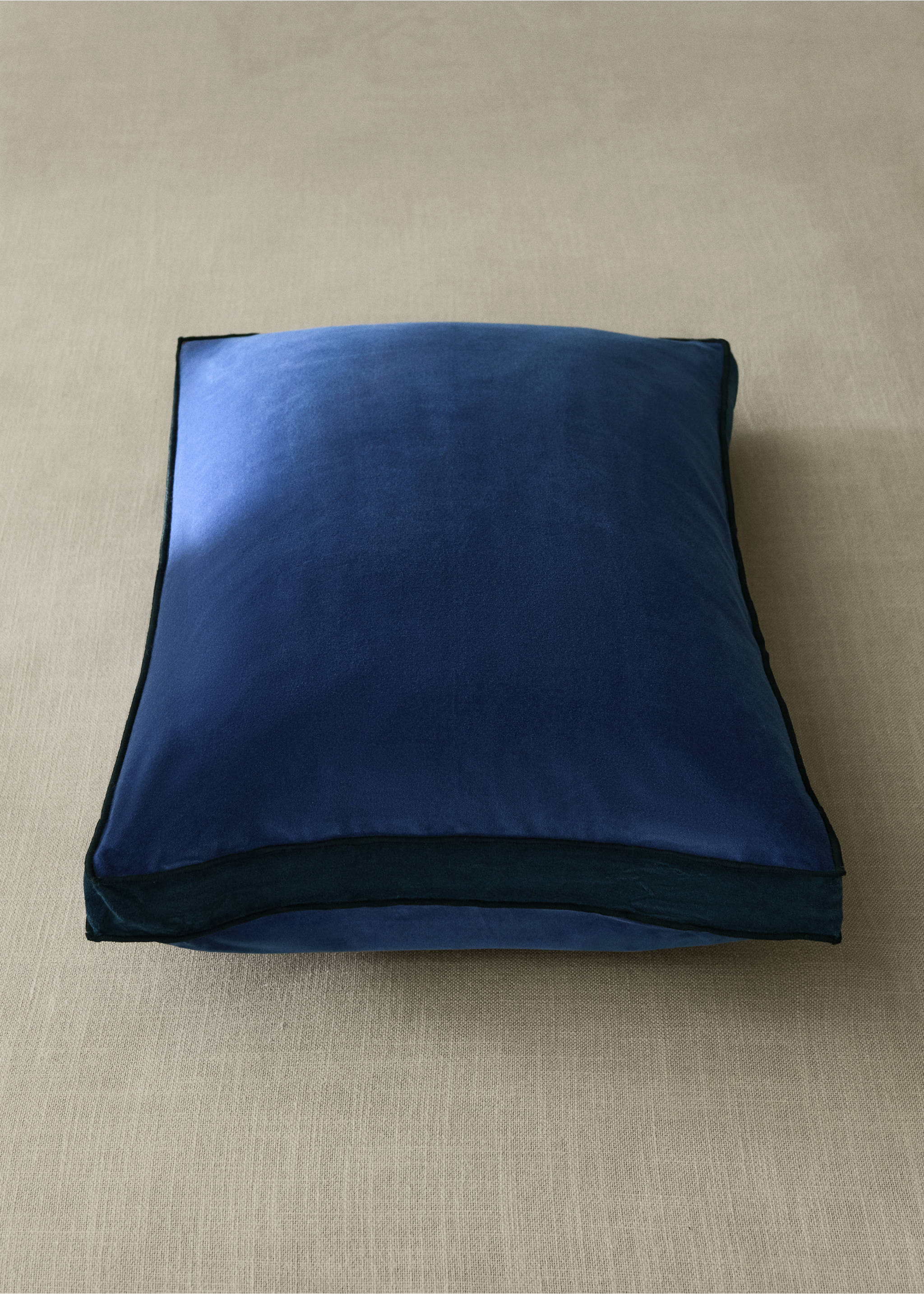 Kissenbezug 100% Baumwollsamt 40x60 cm - Allgemeine Ansicht, Blau. Ref: 37022551-00.