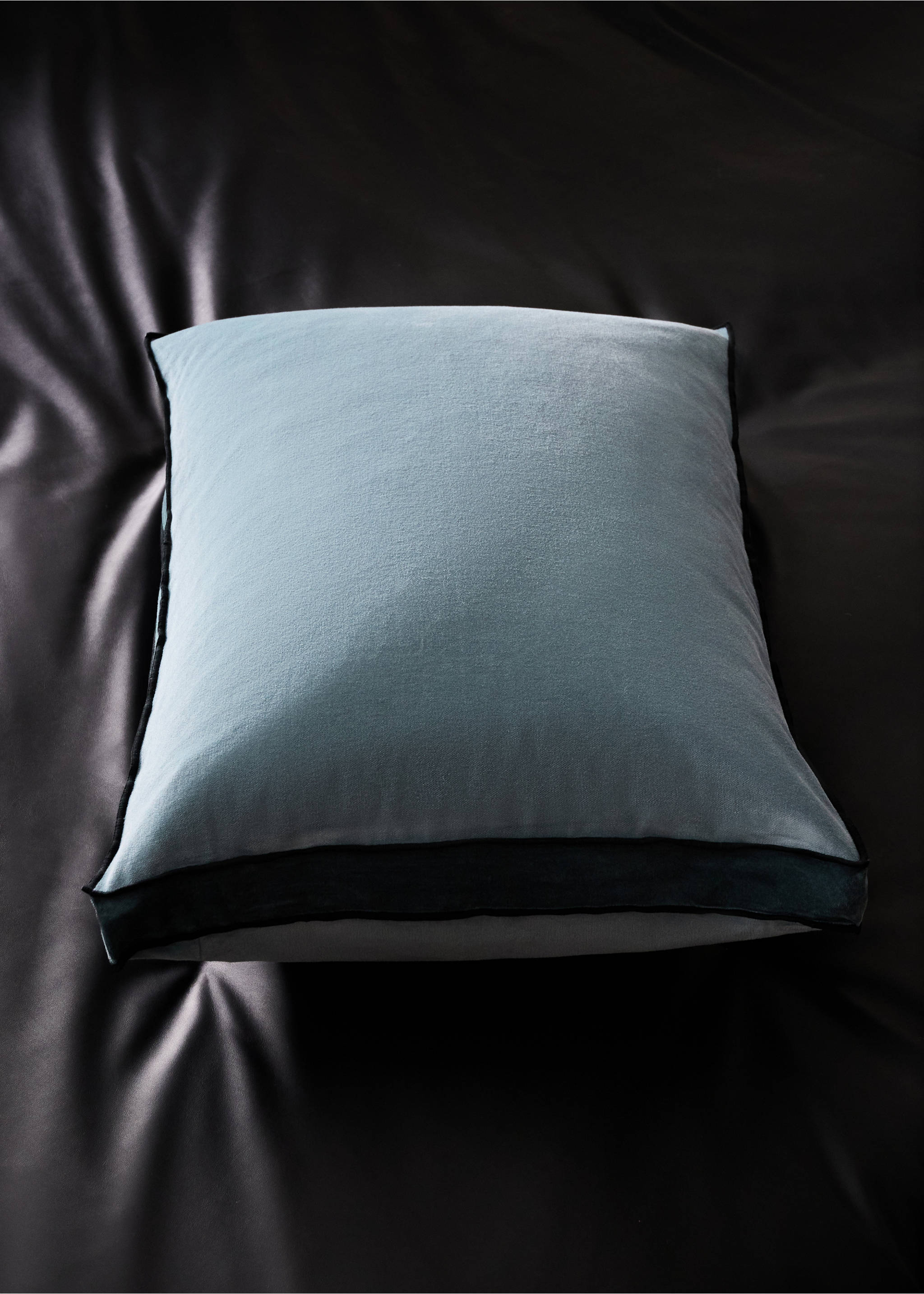 Cushion cover 100% cotton velvet 40x60 cm - General plane, Petrol Blue. Ref: 37022551-00.