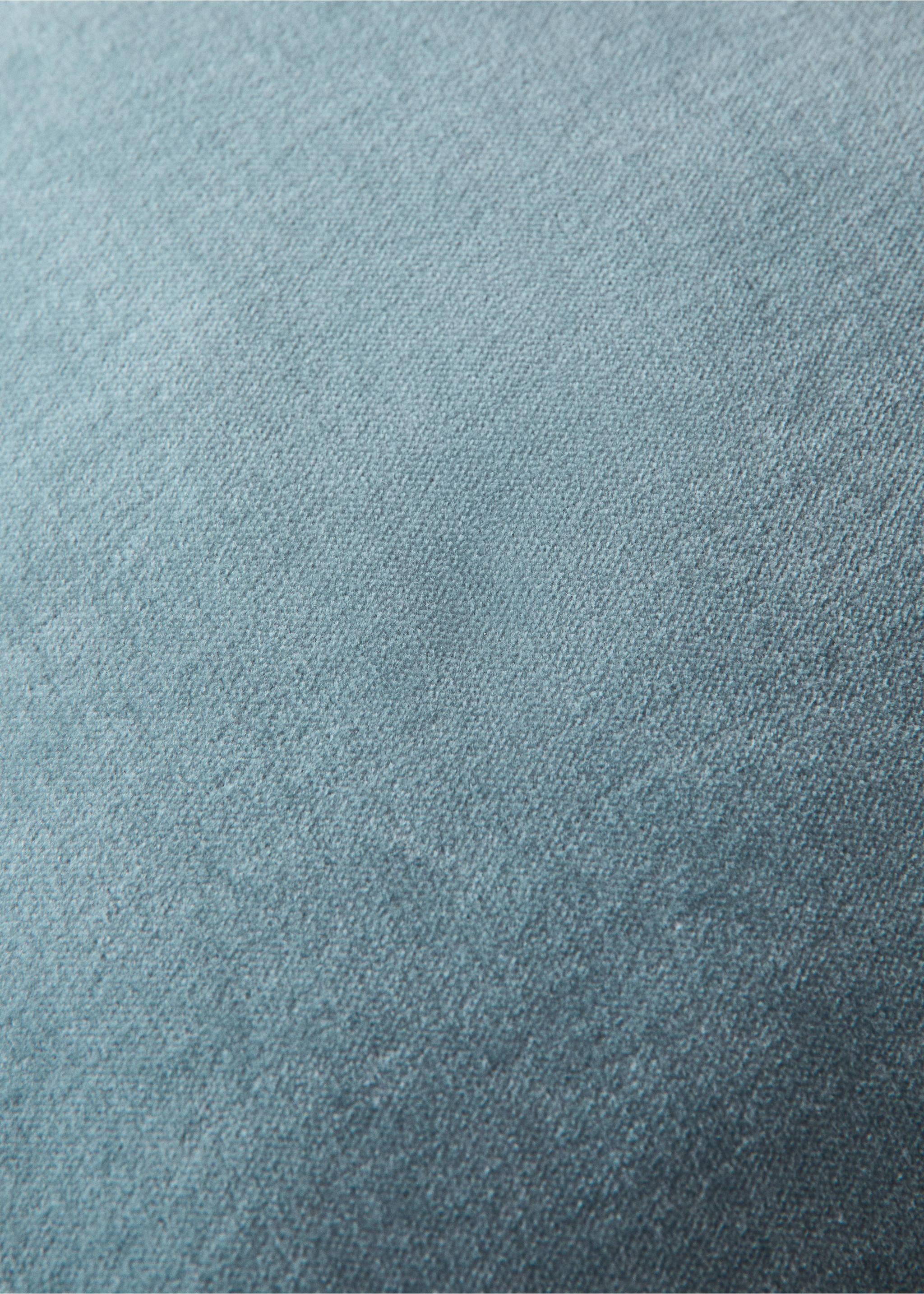Cushion cover 100% cotton velvet 40x60 cm - Details of the article 3, Petrol Blue. Ref: 37022551-00.