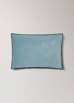 Two-tone velvet cushion cover 40 x 60 cm — Petrol Blue 6
