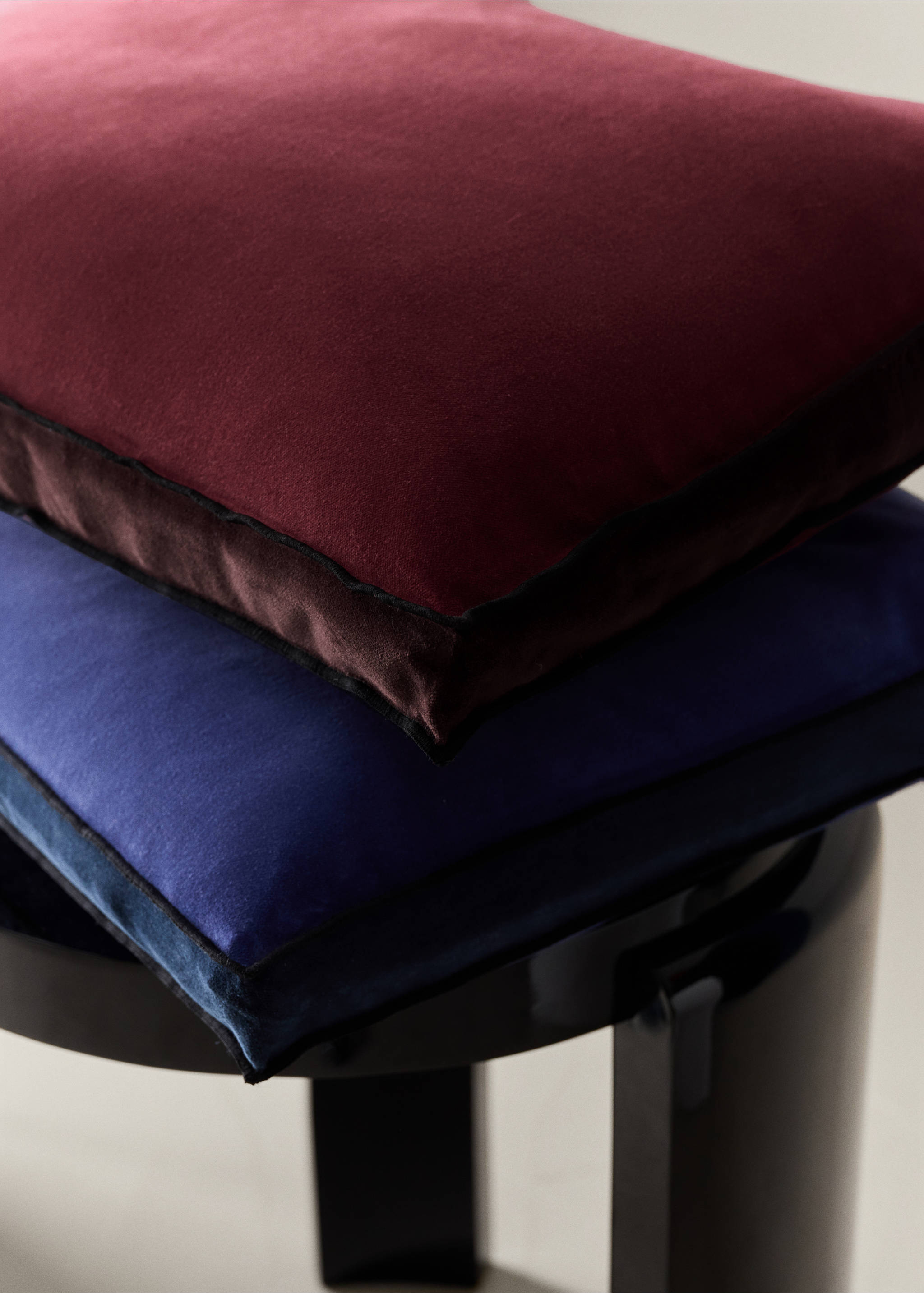 Cushion cover 100% cotton velvet 40x60 cm - General plane, Dark Red. Ref: 37022551-00.