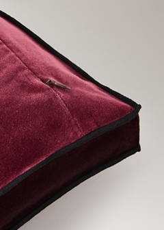 Two-tone velvet cushion cover 40 x 60 cm — Dark Red 3