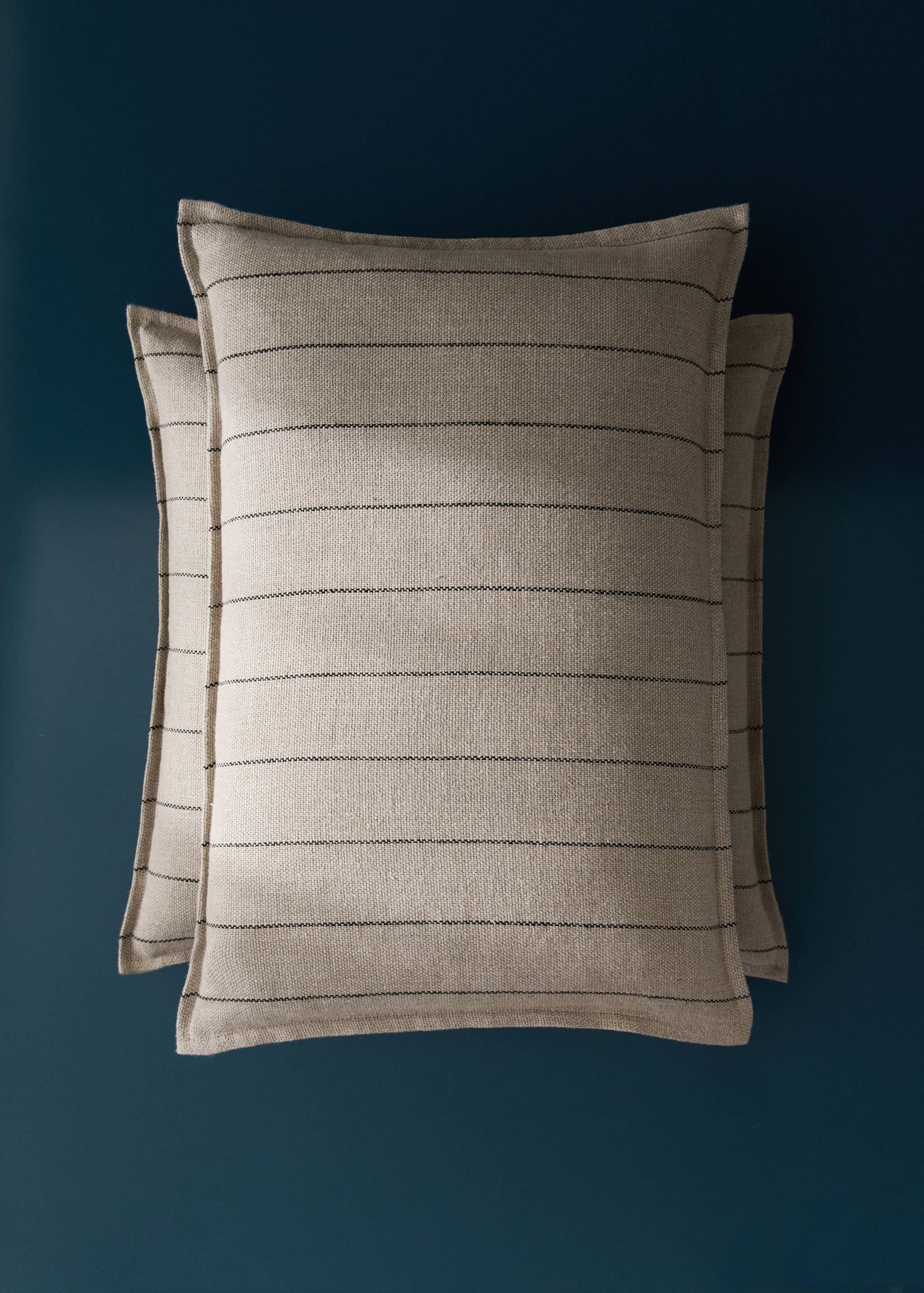100% linen striped cushion cover, 40x60cm - General plane