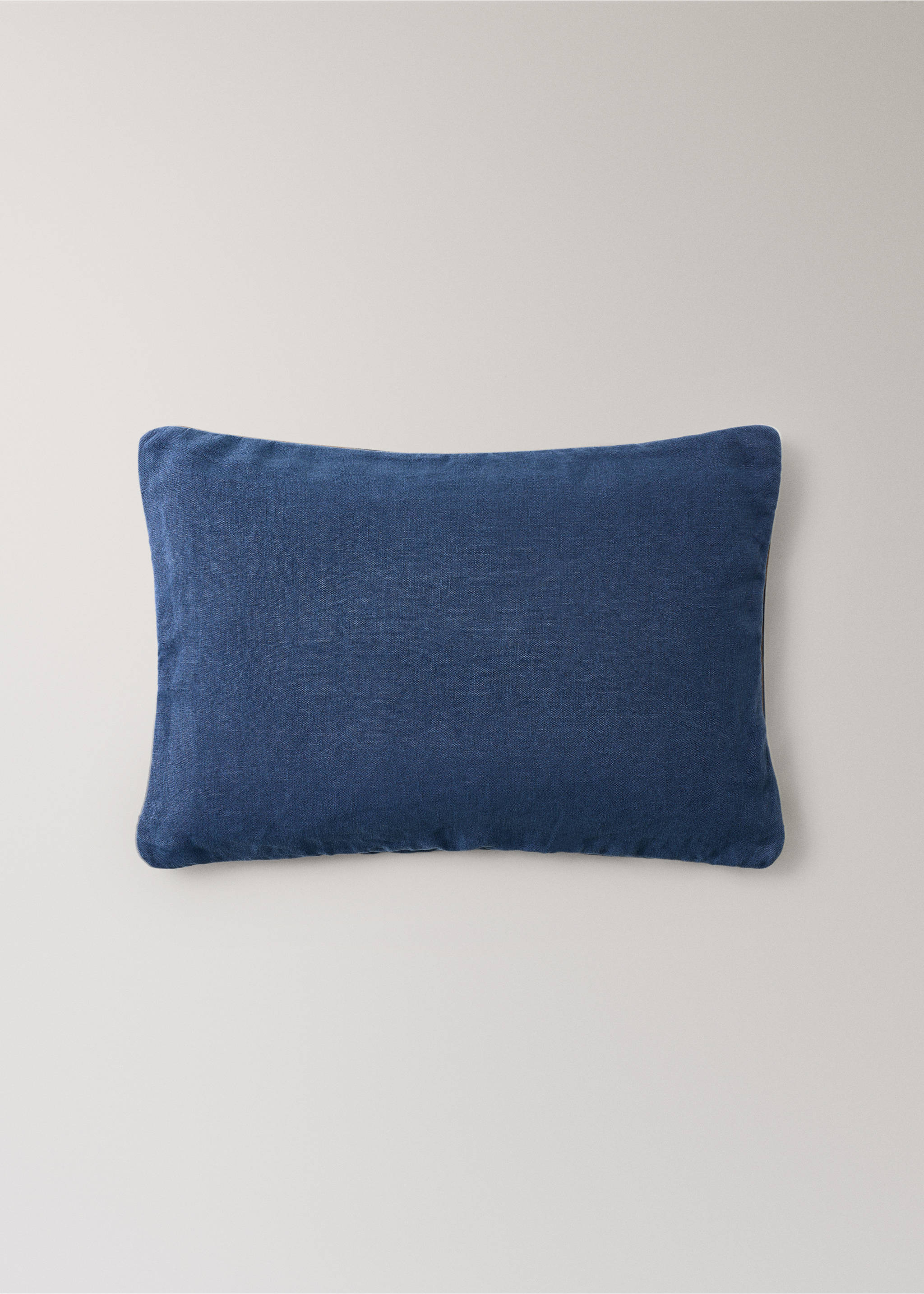 Cushion cover 100% linen 40x60 cm - Article without model, Blue. Ref: 37022557-00.
