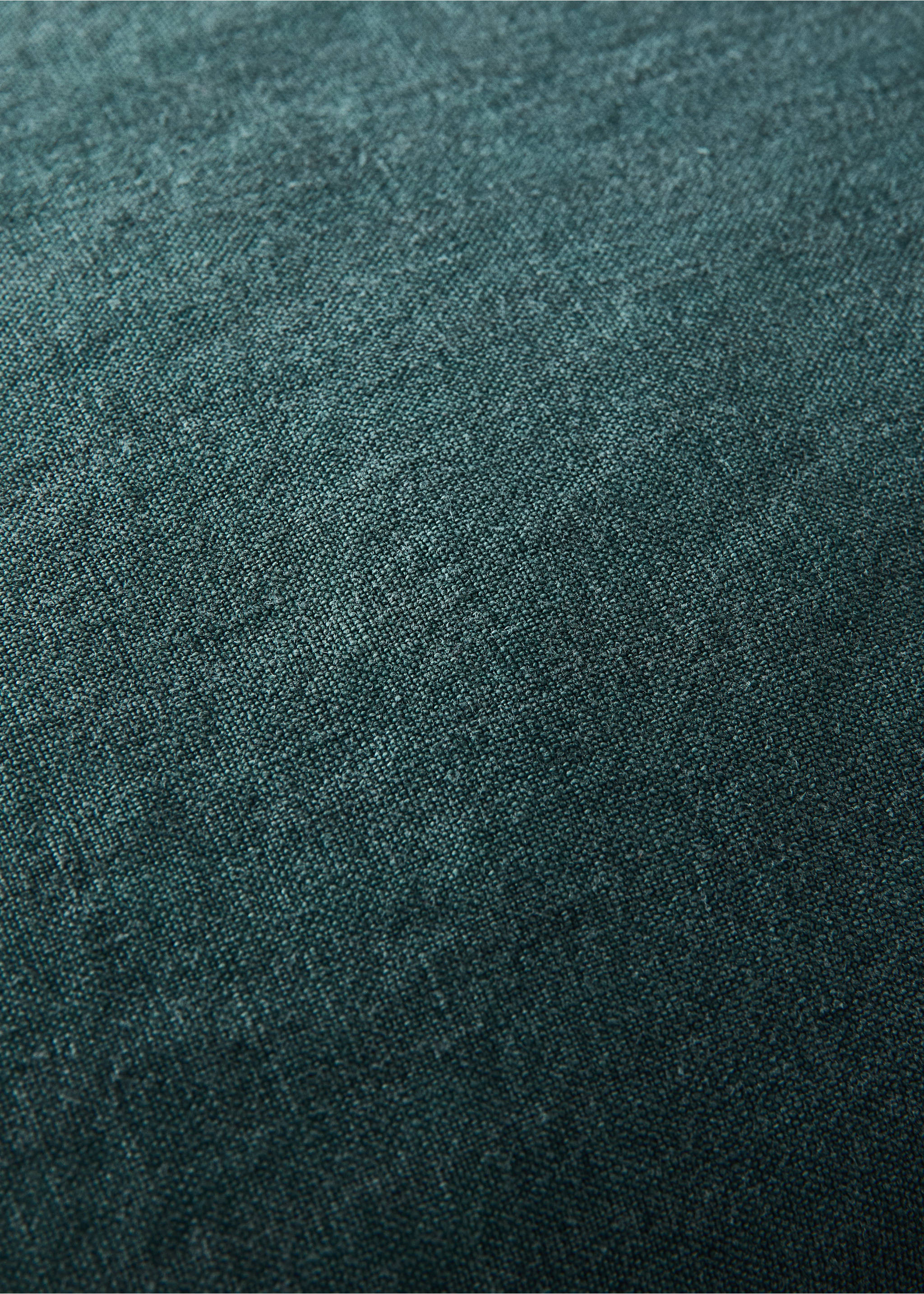 Cushion cover 100% linen 50x50 cm - Details of the article 3, Petrol Blue. Ref: 37022558-00.