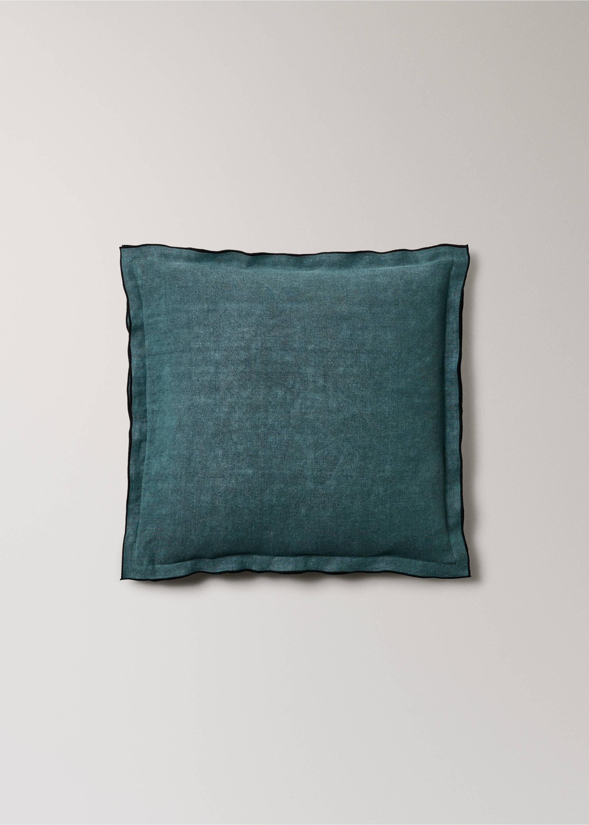 Cushion cover 100% linen 50x50 cm - Article without model, Petrol Blue. Ref: 37022558-00.