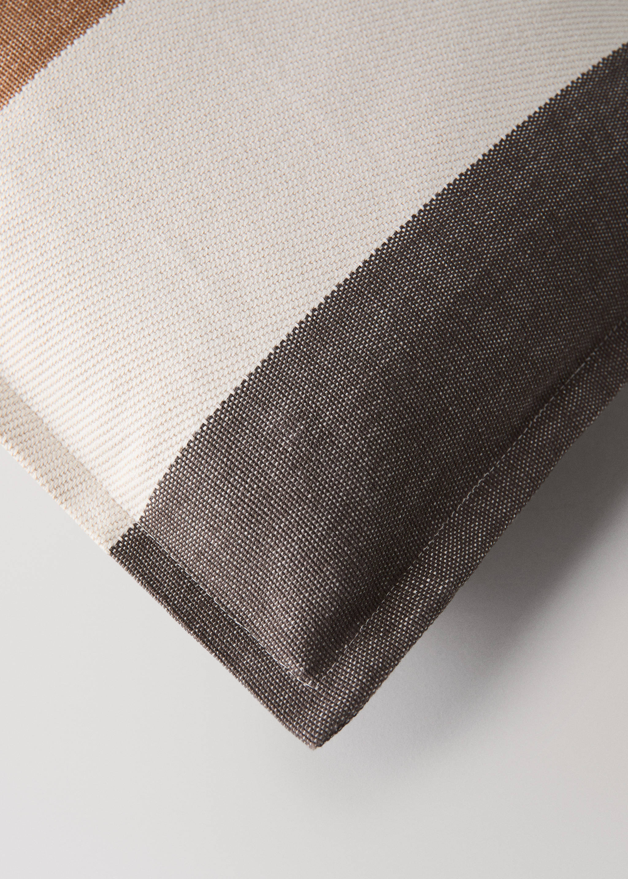 Woven striped cotton pillow cover 30 x 50 cm - Details of the article 2