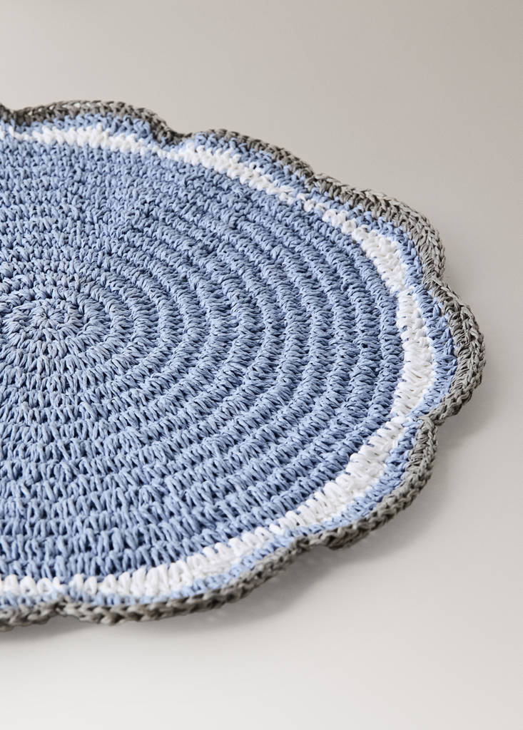 Individual spiral paper placemat — Blue