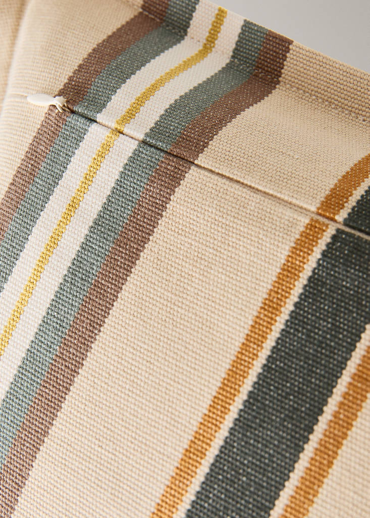 Multicolor striped cushion cover 50x50 cm — Aqua Green