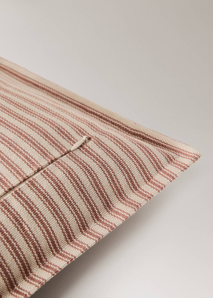 Multicolor striped cushion cover 50x50 cm — Pink