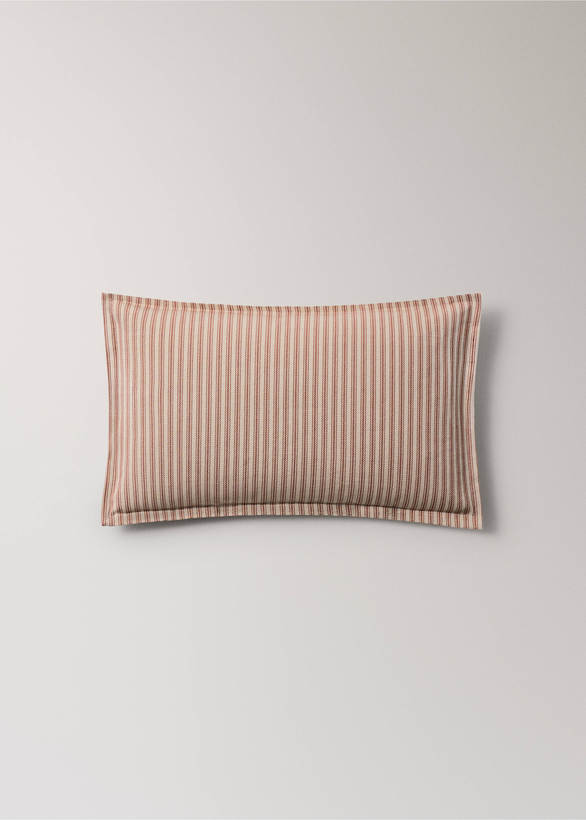 Cotton striped cushion cover 30x50cm - Article without model, Pink. Ref: 37022566-00.
