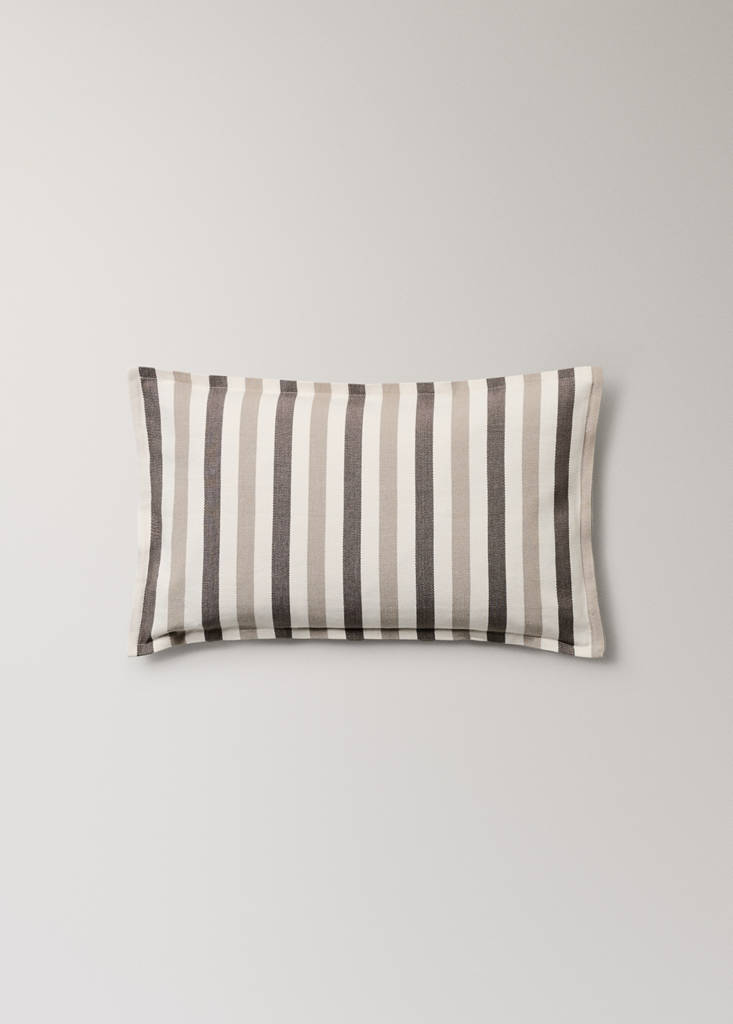 Multicolor striped cushion cover 50x50 cm — Light/Pastel Brown