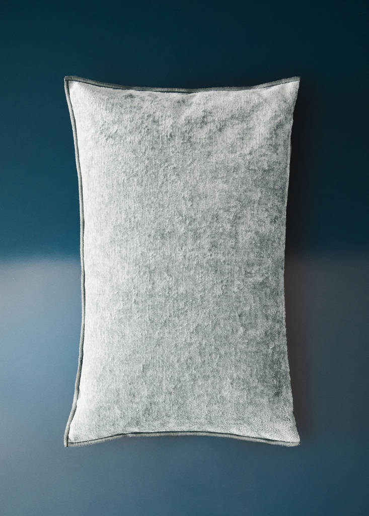Velvet cushion cover 40x60 cm — Blue