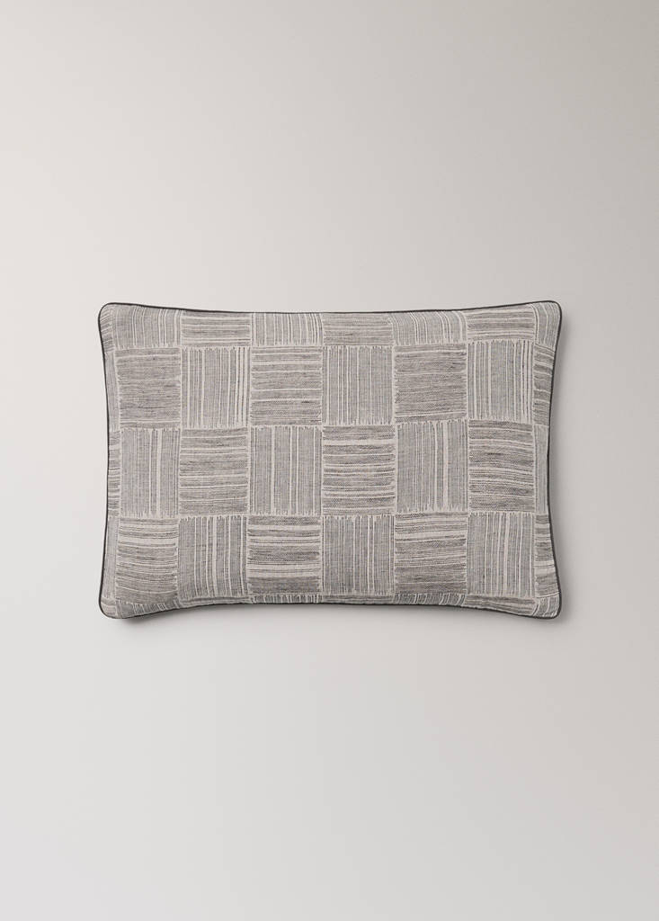 Multistripe jacquard cushion cover 40x60 cm — Grey