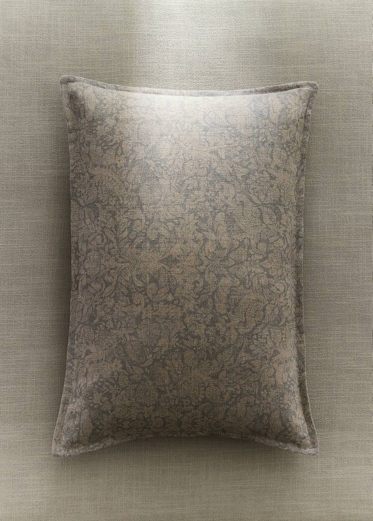Floral print cushion cover 40x60 cm — Mint Green