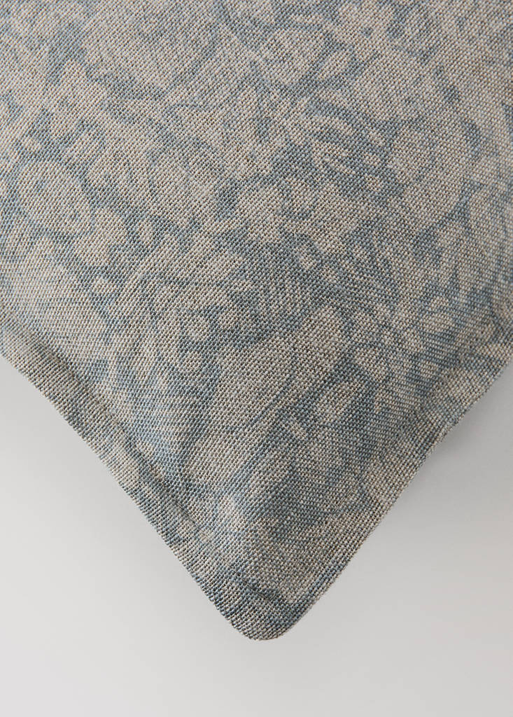 Floral print cushion cover 40x60 cm — Mint Green