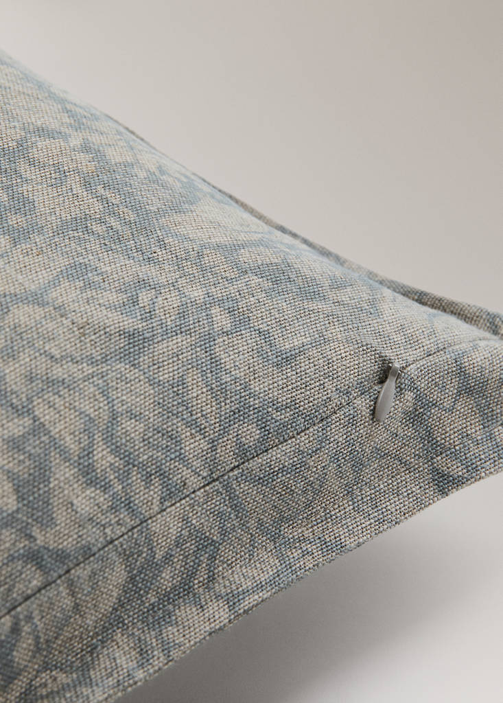 Floral print cushion cover 40x60 cm — Mint Green