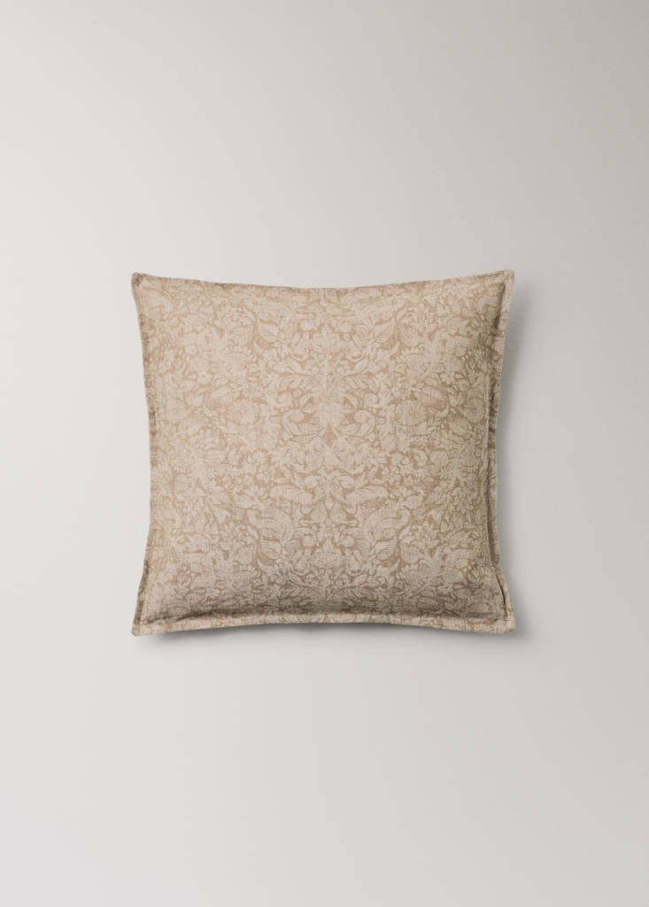 Floral print cushion cover 40x60 cm — Brown