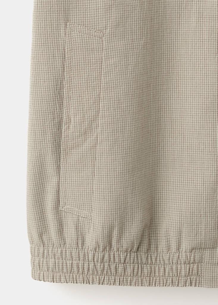 Micro check blazer 100% cotton — Beige