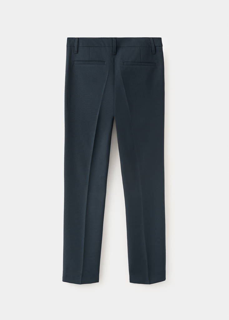 Straight-fit suit trousers — Navy