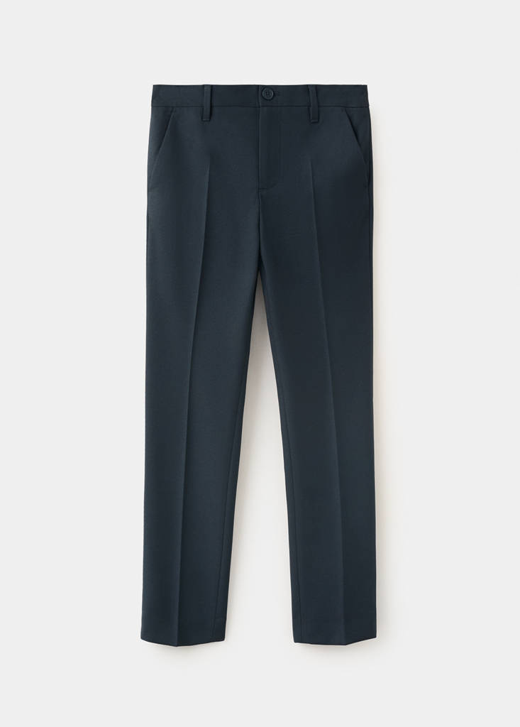 Straight-fit suit trousers — Navy